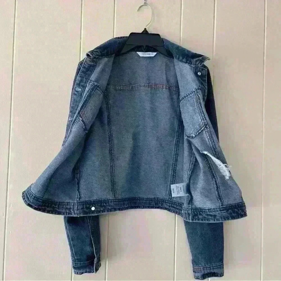 Womens Highway Jeans Distressed Jean Denim Jacket Size M Light Wash New! - Picture 5 of 12